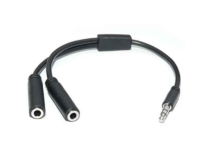 Аудио-кабель REAL-EL Audio Pro 3.5 мм - 2х3.5 мм (M/F), 0.2 м, черный (EL123500039)