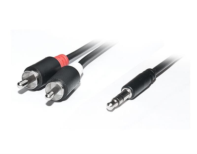 Аудио-кабель REAL-EL Audio Pro 3.5 мм - 2xRCA (M/M), 1.8 м, черный (EL123500042)