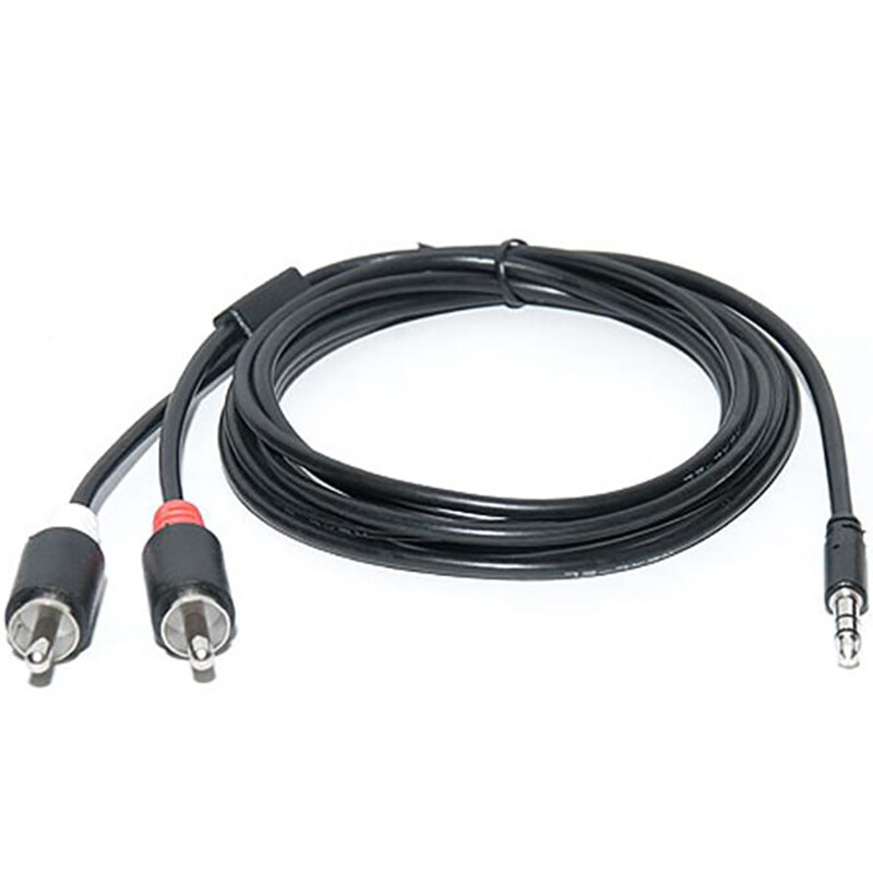Аудио-кабель REAL-EL Audio Pro 3.5 мм - 2xRCA (M/M), 1.8 м, черный (EL123500042)