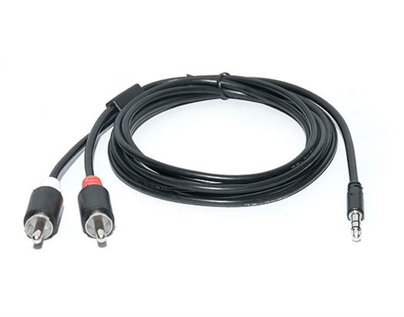 Аудио-кабель REAL-EL Audio Pro 3.5 мм - 2xRCA (M/M), 1.8 м, черный (EL123500042)