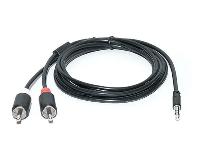 Аудио-кабель REAL-EL Audio Pro 3.5 мм - 2xRCA (M/M), 1.8 м, черный (EL123500042)