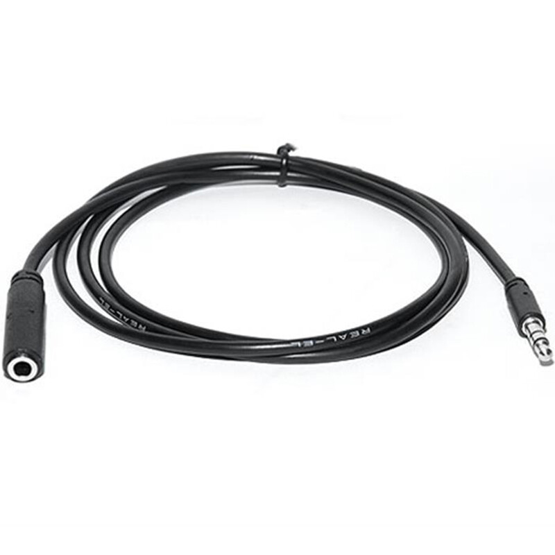Аудио-кабель REAL-EL Audio Pro 3.5 мм - 3.5 мм (M/F), 1 м, черный (EL123500041)