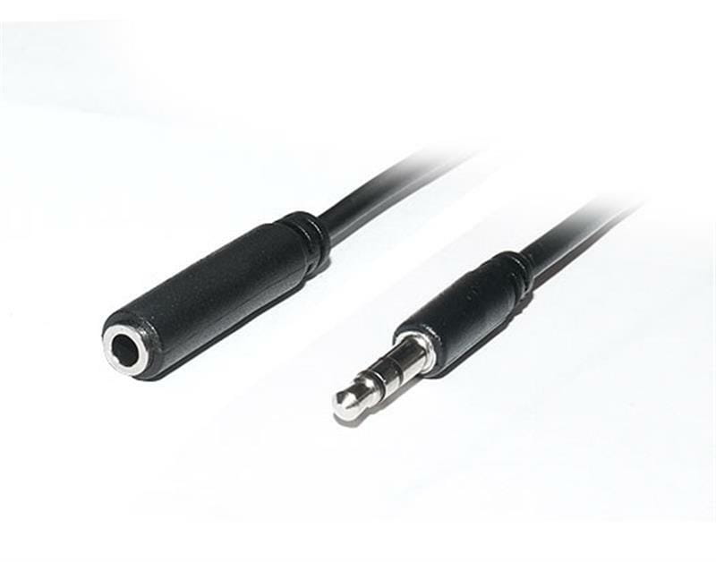 Аудио-кабель REAL-EL Audio Pro 3.5 мм - 3.5 мм (M/F), 1 м, черный (EL123500041)