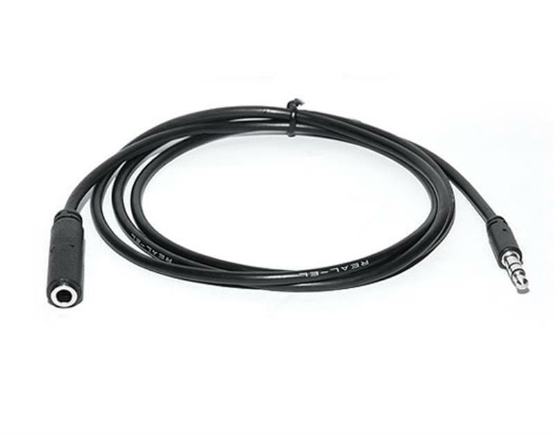 Аудио-кабель REAL-EL Audio Pro 3.5 мм - 3.5 мм (M/F), 1 м, черный (EL123500041)