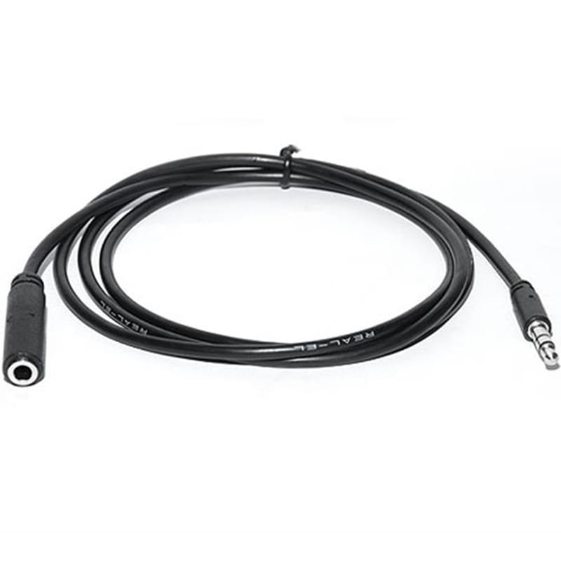 Аудио-кабель REAL-EL Audio Pro 3.5 мм - 3.5 мм (M/F), 1 м, черный (EL123500041)