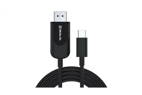Фото - Кабель REAL-EL   CHD-180 HDMI - USB Type-C (M/M), 1.8 м, Black  (EL123500044)