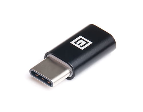 Фото - Кабель REAL-EL Адаптер  micro USB - USB Type-C (F/M), Black  DC449232 (EL123500018)