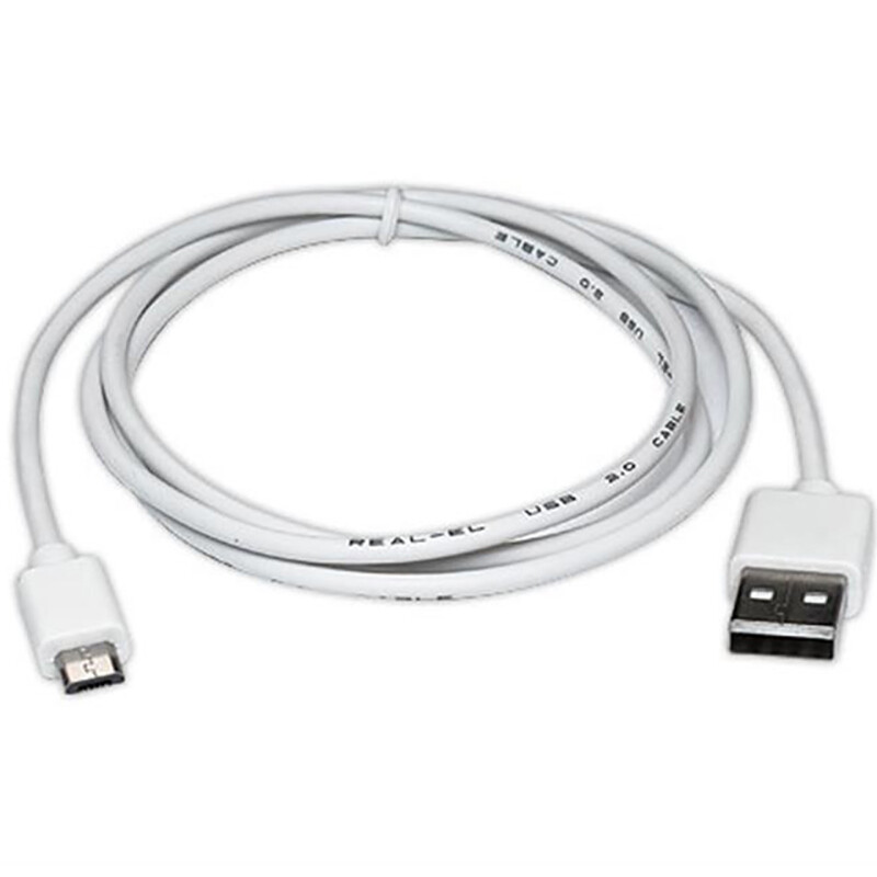 Кабель REAL-EL Pro USB - micro USB V 2.0 (M/M), 0.6 м, белый (EL123500022)