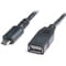 Фото - Кабель REAL-EL USB - micro USB V 2.0 (F/M), 0.1 м, чорний (EL123500014) | click.ua