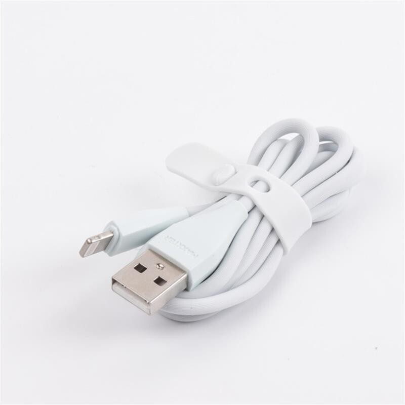 Кабель Maxxter USB-Lightning 1м ментолово-сірий преміум (UB-L-USB-01MG)