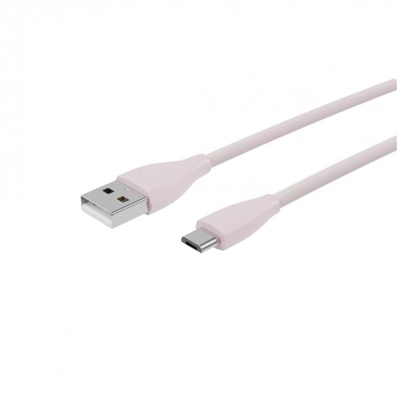 Кабель Maxxter USB-microUSB 1м рожевий преміум (UB-M-USB-01GP)