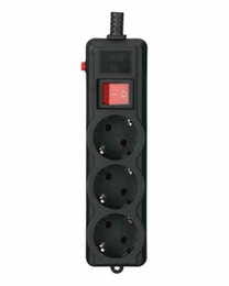 Фильтр питания Gembird Pro (SPG3-G-10B-PRO) 3 розетки, 3м, черный