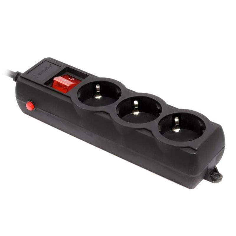 Фильтр питания Gembird Pro (SPG3-G-10B-PRO) 3 розетки, 3м, черный