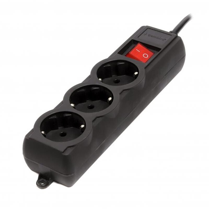 Фильтр питания Gembird Pro (SPG3-G-10B-PRO) 3 розетки, 3м, черный