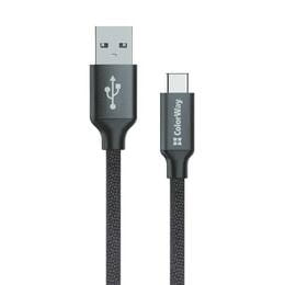 Купити Кабель ColorWay USB - USB-C (M/M), 2 м Black (CW-CBUC008-BK) Кабель ColorWay USB - USB-C (M/M), 2 м Black (CW-CBUC008-BK)