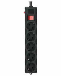 Фільтр живлення Gembird Pro (SPG5-G-15B-PRO) 5 розеток, 4.5м, чорний