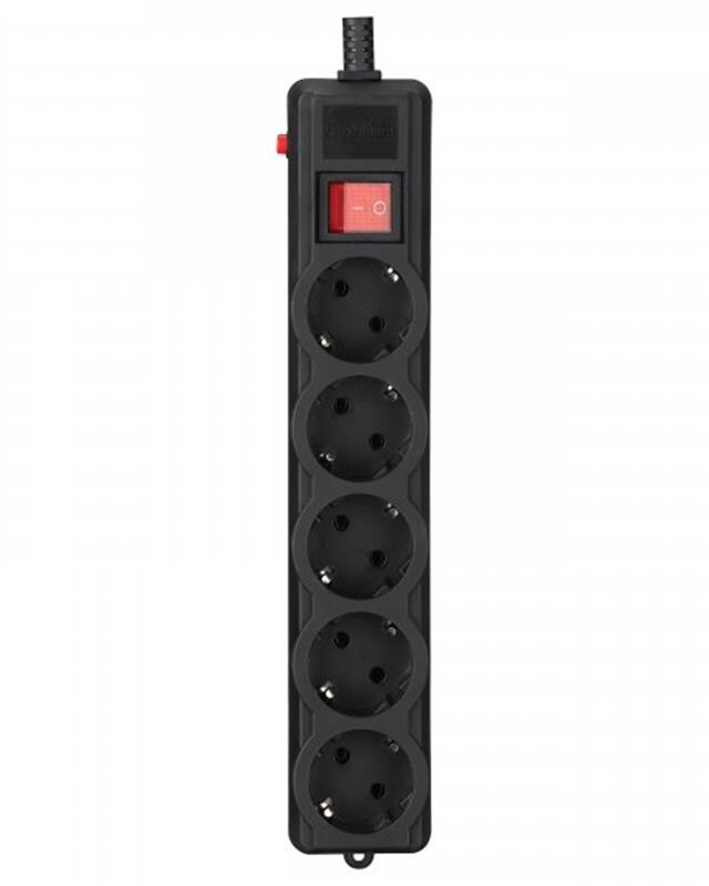 Фильтр питания Gembird Pro (SPG5-G-15B-PRO) 5 розеток, 4.5м, черный