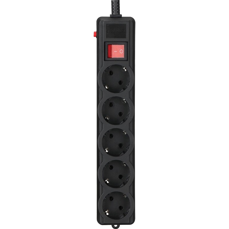 Фільтр живлення Gembird Pro (SPG5-G-15B-PRO) 5 розеток, 4.5м, чорний