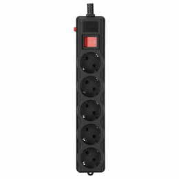 Фильтр питания Gembird Pro (SPG5-G-6B-PRO) 5 розеток, 1.8м, черный