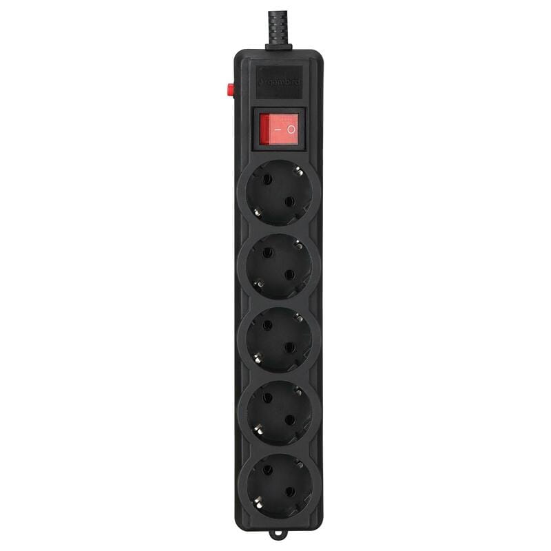 Фильтр питания Gembird Pro (SPG5-G-6B-PRO) 5 розеток, 1.8м, черный