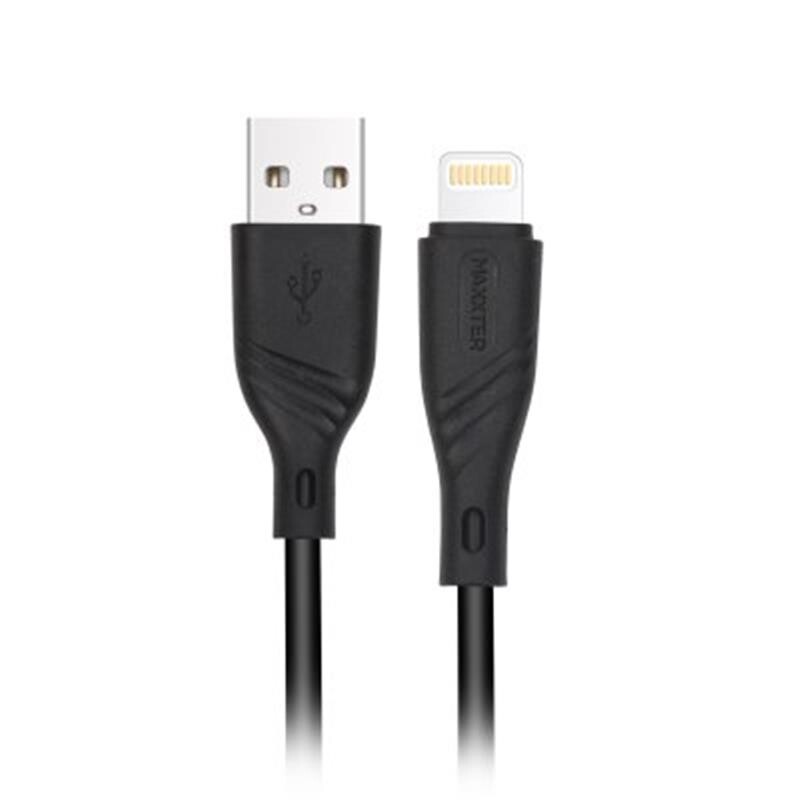 Кабель Maxxter USB-Lightning 1м чорний (UB-L-USB-02-1m)