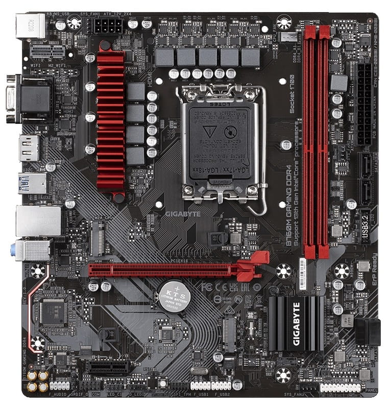 Материнская плата Gigabyte B760M Gaming DDR4 Socket 1700