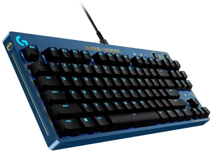 Клавиатура Logitech G Pro Mechanical Keyboard League of Legends Edition - LOL-WAVE2 Blue (920-010537)