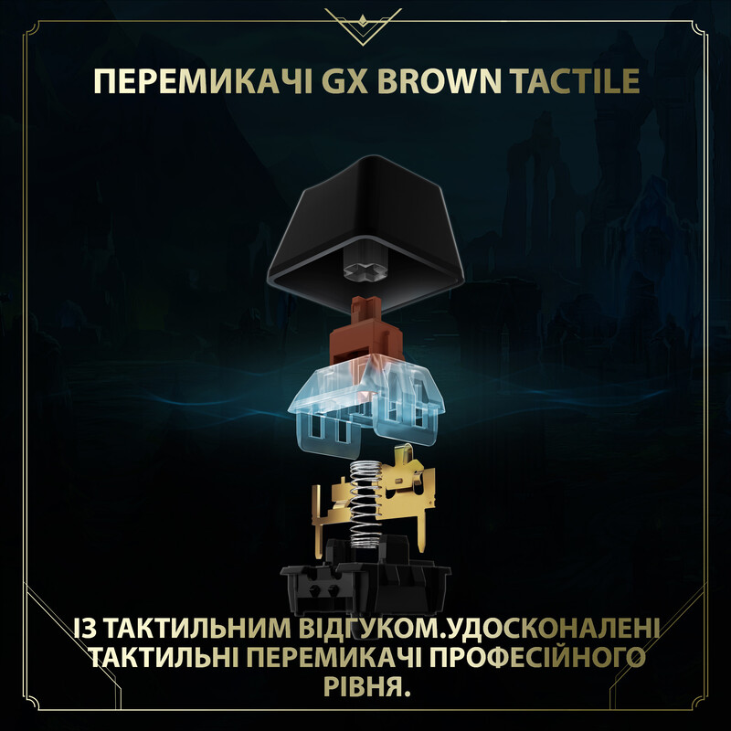 Клавиатура Logitech G Pro Mechanical Keyboard League of Legends Edition - LOL-WAVE2 Blue (920-010537)