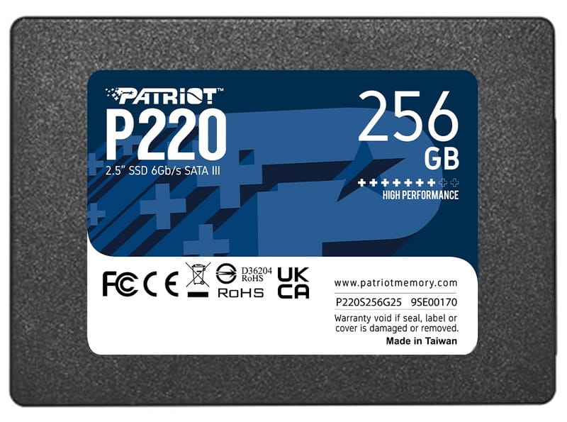 Накопитель SSD  256GB Patriot P220 2.5" SATAIII TLC (P220S256G25)