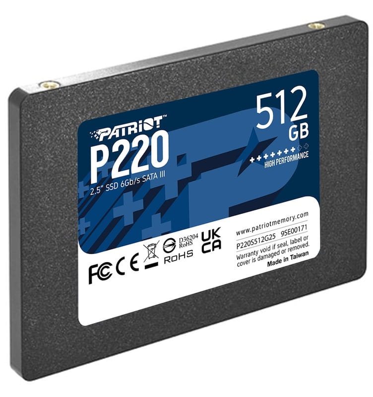 Накопитель SSD  512GB Patriot P220 2.5" SATAIII TLC (P220S512G25)
