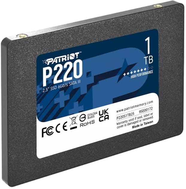 Накопитель SSD 1TB Patriot P220 2.5" SATAIII TLC (P220S1TB25)