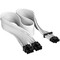 Фото - Кабель-перехідник Corsair Premium Individually Sleeved 12+4pin PCIe Gen 5 12VHPWR 600W cable, Type 4, WHITE (CP-8920332) | click.ua