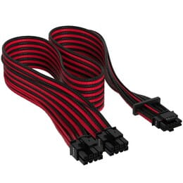 Кабель-переходник Corsair Premium Individually Sleeved 12+4pin PCIe Gen 5 12VHPWR 600W cable, Type 4, RED/BLACK (CP-8920334)