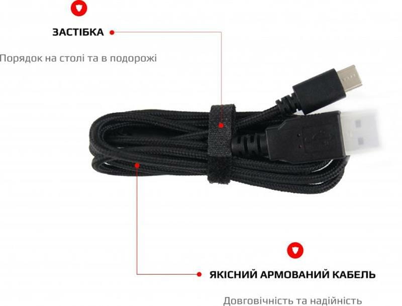Тримач для кабеля Motospeed Q20 Black (mtq20)