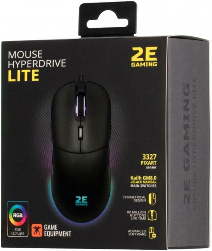 Миша 2E Gaming HyperDrive Lite RGB Black (2E-MGHDL-BK)