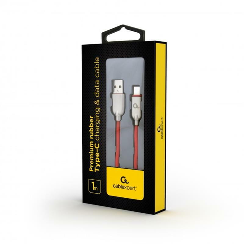 Кабель Cablexpert USB - USB Type-C V 2.0 (M/M), 2.1 А, премиум, 1 м, красный  (CC-USB2R-AMCM-1M-R)