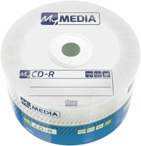 Фото - Оптичний диск Verbatim Диски CD-R MyMedia  700MB 52x Matt Silver Wrap 50шт 69201 (69201)