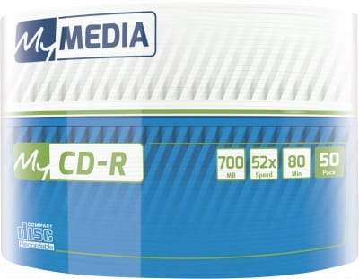Фото - Оптический диск Verbatim Диски CD-R MyMedia  700MB 52x Wrap 50шт Full Printable без шпинделя (69206)
