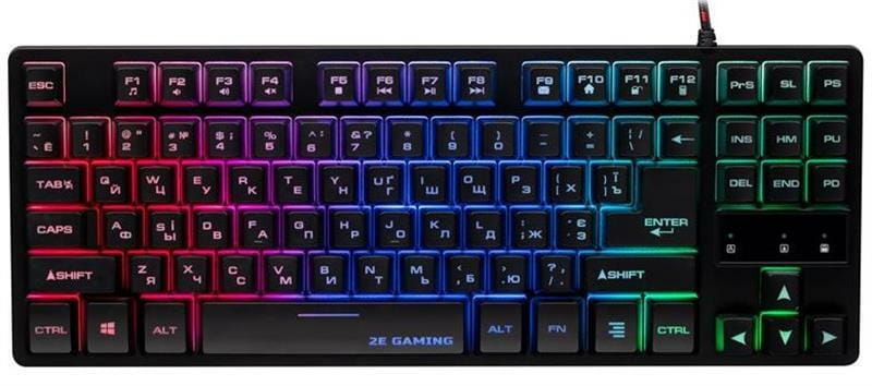 Клавіатура 2E Gaming KG290 LED Ukr Black (2E-KG290UB)