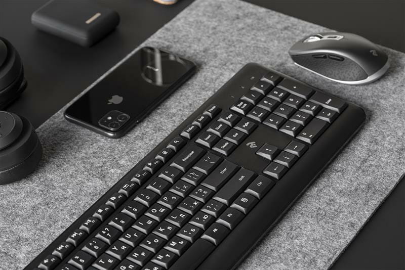 Клавиатура беспроводная 2E KS220 WL Ukr Black (2E-KS220WB)