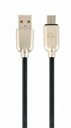 Кабель Cablexpert USB - micro USB V 2.0 (M/M), преміум, 2 м, чорний (CC-USB2R-AMmBM-2M)