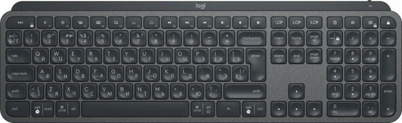 Клавиатура беспроводная Logitech MX Keys Advanced Wireless Illuminated UA Graphite (920-009415)