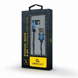 Кабель Cablexpert USB - USB Type-C V 2.0 (M/M), премиум, 1 м, синий (CC-USB2J-AMCML-1M-BL)