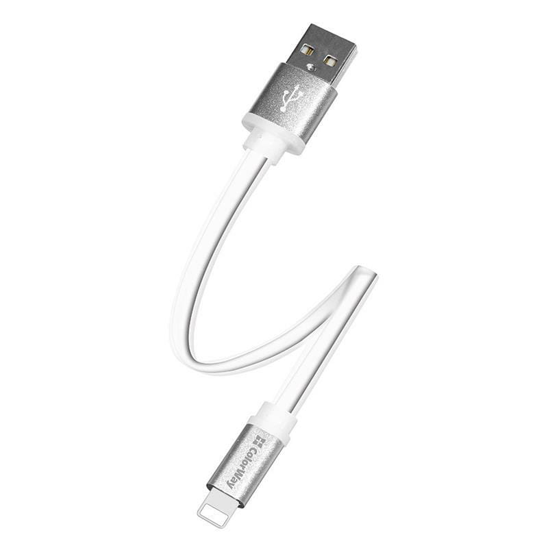 Кабель ColorWay USB - Lightning (M/M), 0.25 м, White (CW-CBUM-LM25W)