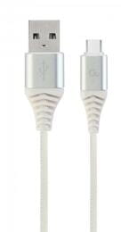 Кабель Cablexpert USB - USB Type-C V 2.0 (M/M), премиум, 1 м, белый  (CC-USB2B-AMCM-1M-BW2)