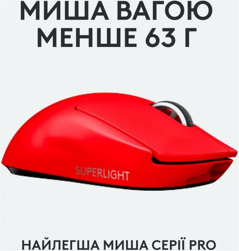 Мышь беспроводная Logitech Pro X Superlight Red (910-006784)