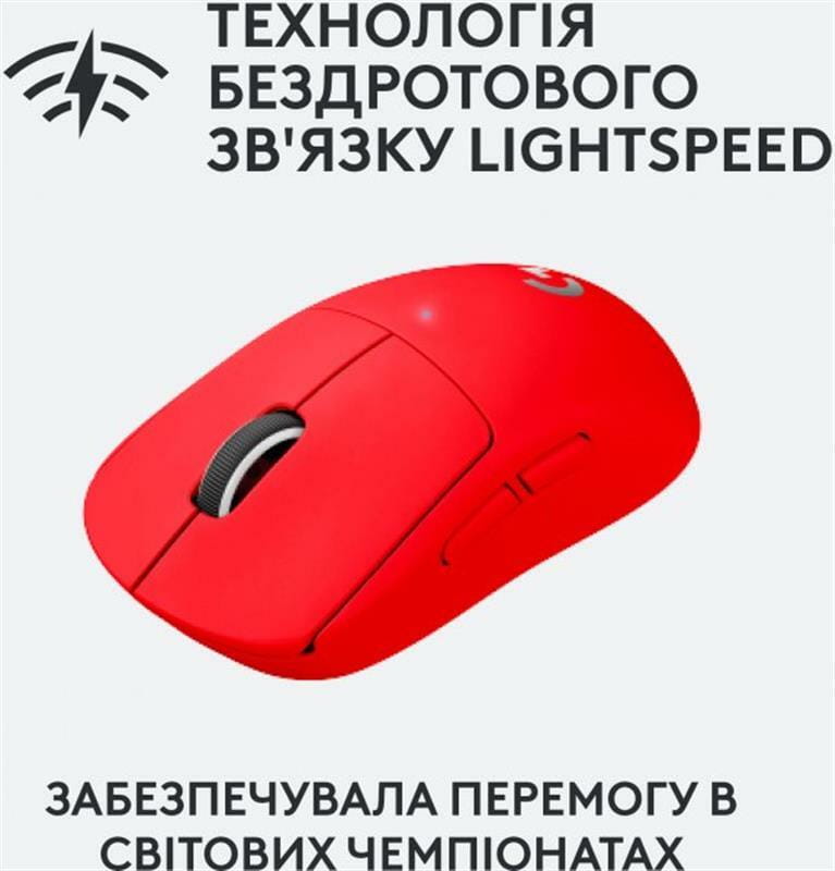 Мышь беспроводная Logitech Pro X Superlight Red (910-006784)