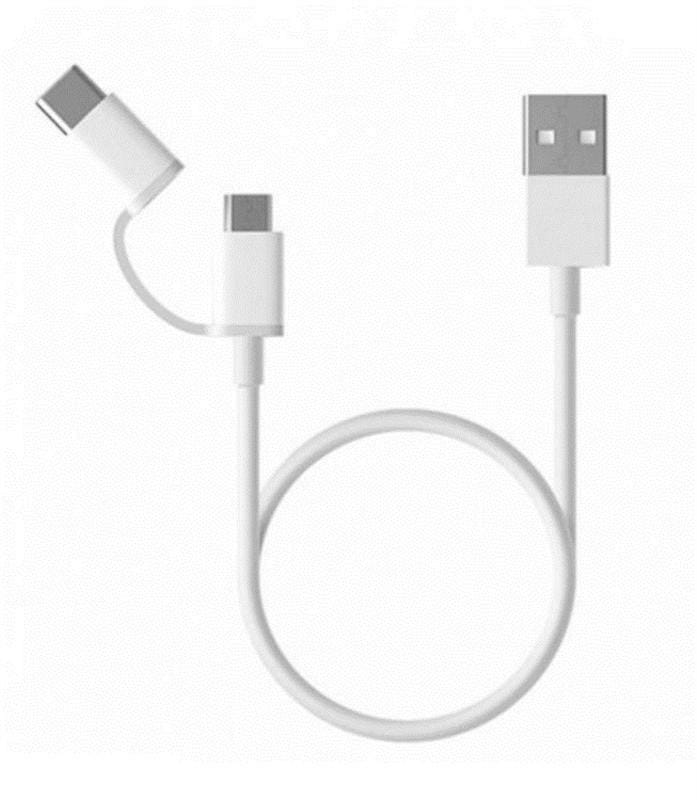 Кабель Xiaomi USB-MicroUSB-USB Type-C, 1м White (338004)