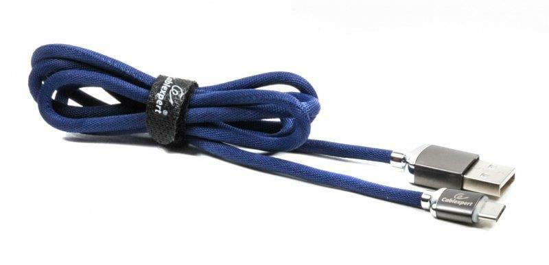 Кабель Cablexpert USB - micro USB V 2.0 (M/M), премиум, 1 м, синий (CCPB-M-USB-07B)