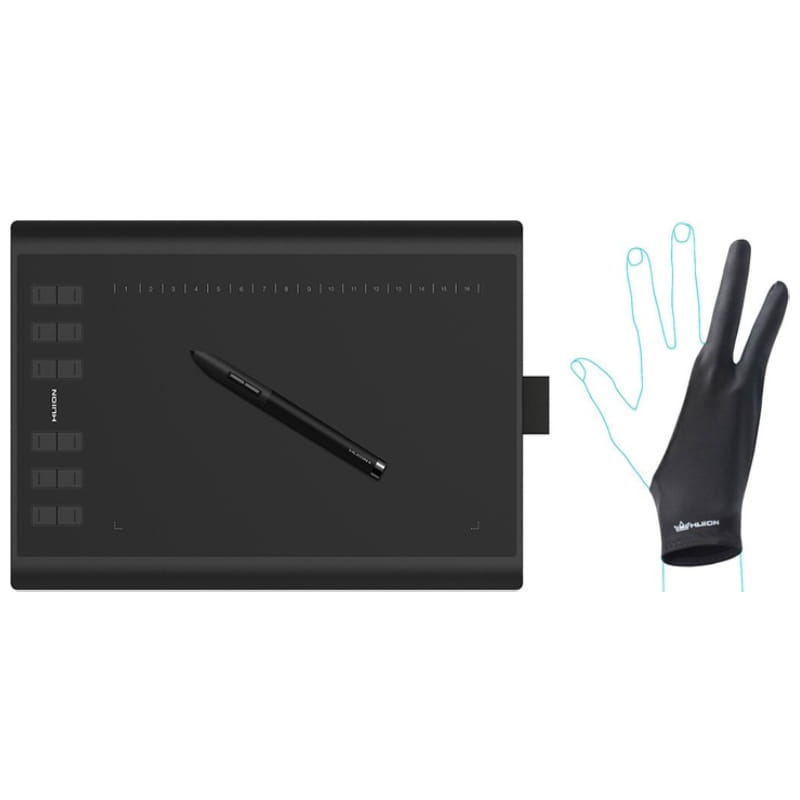 Графический планшет Huion New 1060Plus + перчатка